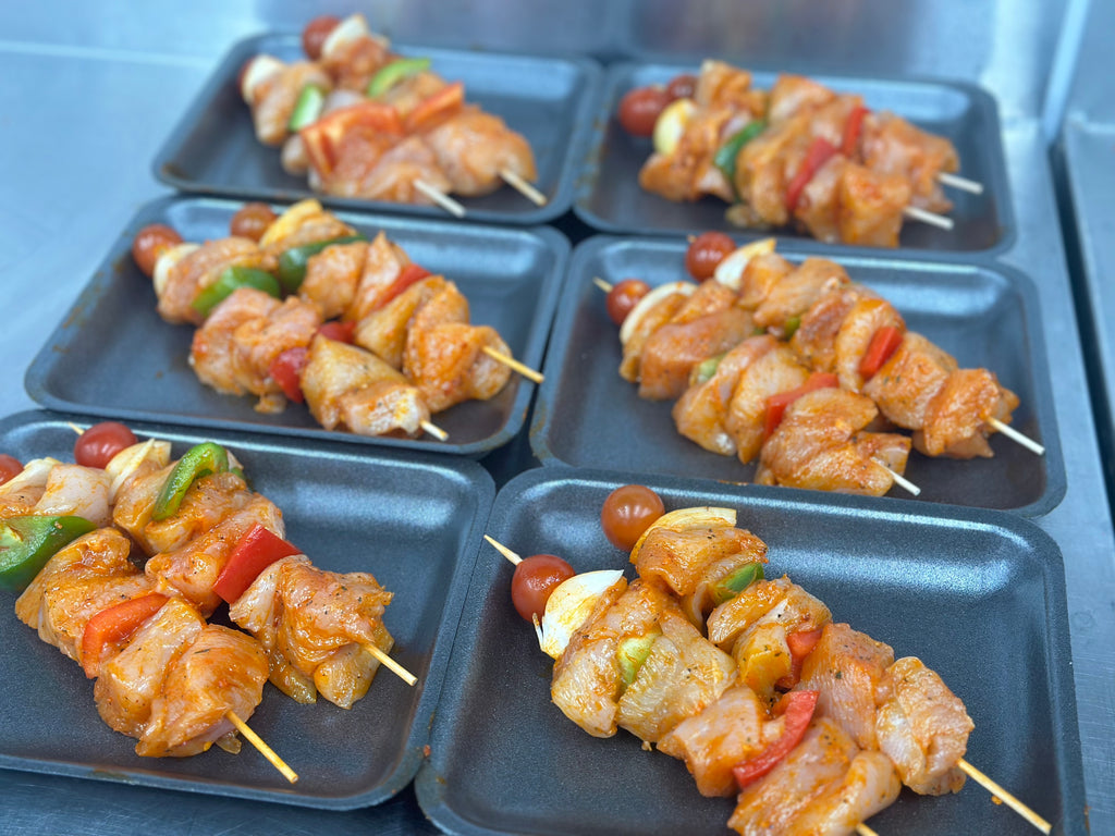 Smokey BBQ Chicken & Veg Kebabs